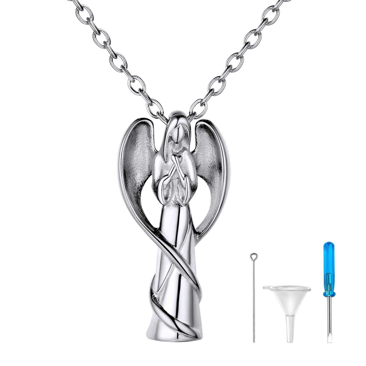 Mother Marry Angel Cremation Jewelry For Ashes Keepsake Pendant Necklace
