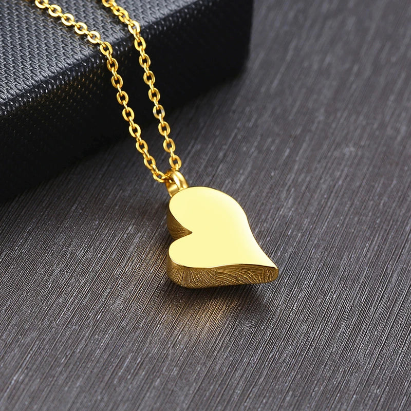 Vnox Engraved Forever In My Heart Cremation Jewelry For Ashes Keepsake Pendant Necklace