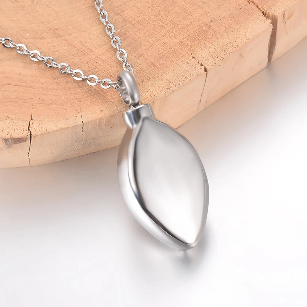 Unique Stainless Steel Tear Drop Keepsake Cremation Jewelry For Ashes Pendant