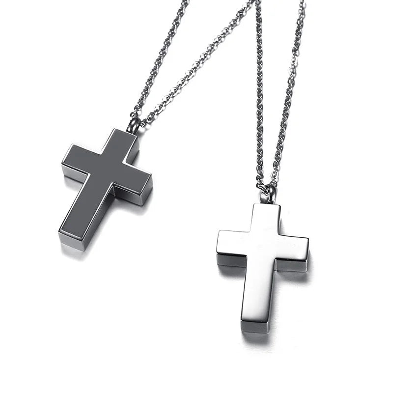 Cross Cremation Jewelry For Ashes Keepsake Pendant Necklace