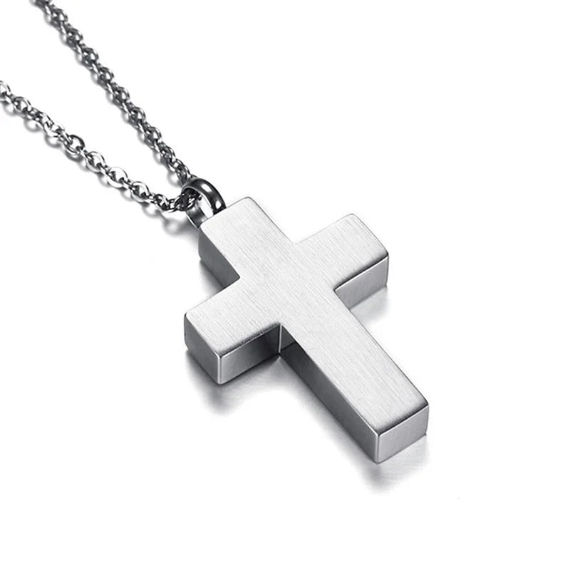 Cross Cremation Jewelry For Ashes Keepsake Pendant Necklace