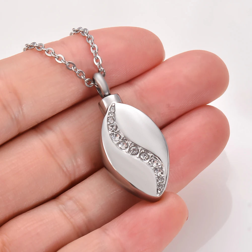 Unique Stainless Steel Tear Drop Keepsake Cremation Jewelry For Ashes Pendant