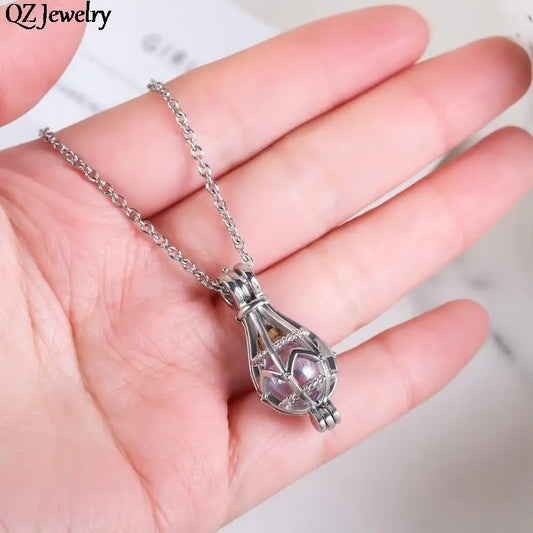 Hallow Lantern  Cremation Jewelry For Ashes Keepsake Pendant Necklace