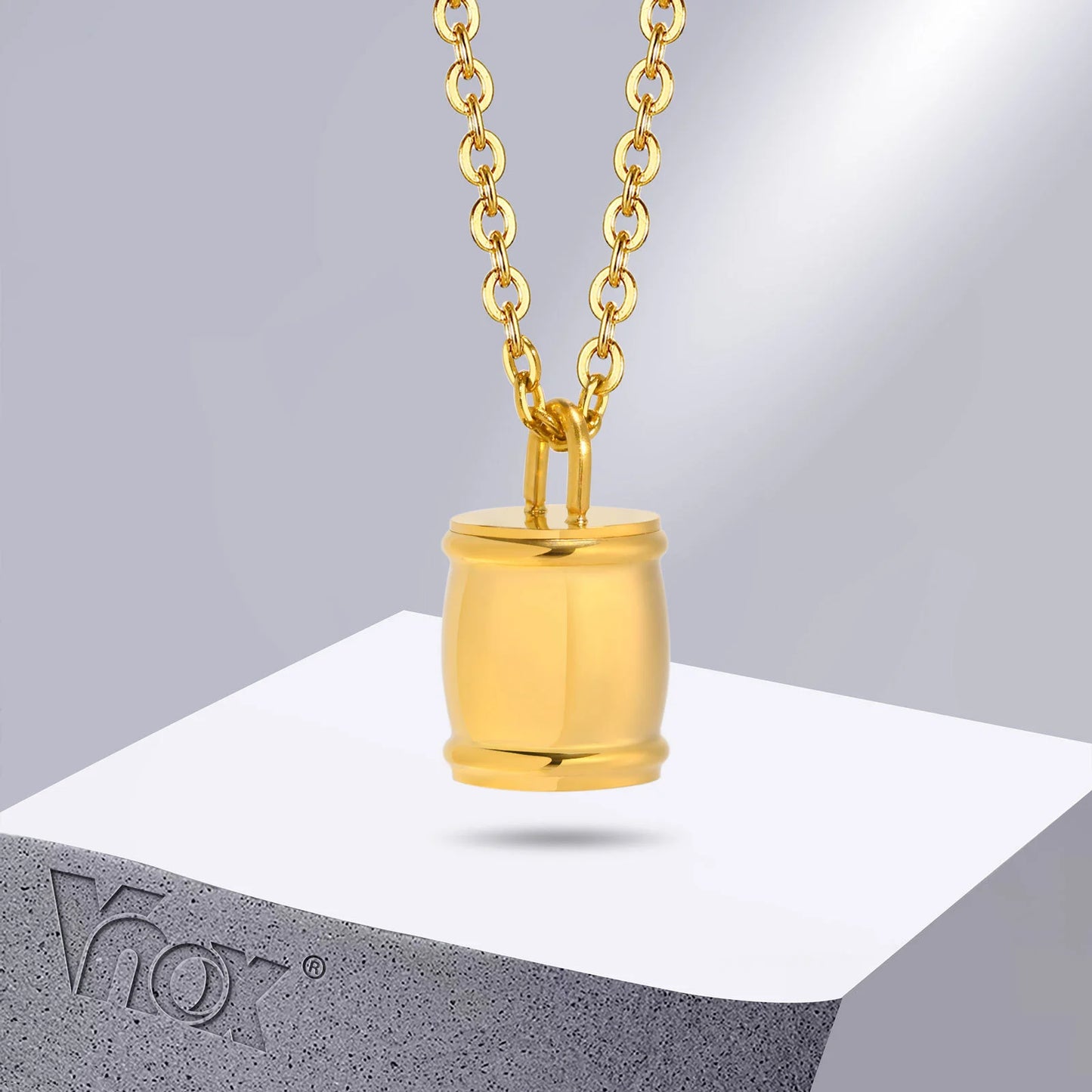 Vnox - Hollow Jar Cremation Jewelry Keepsake Pendant For Ashes