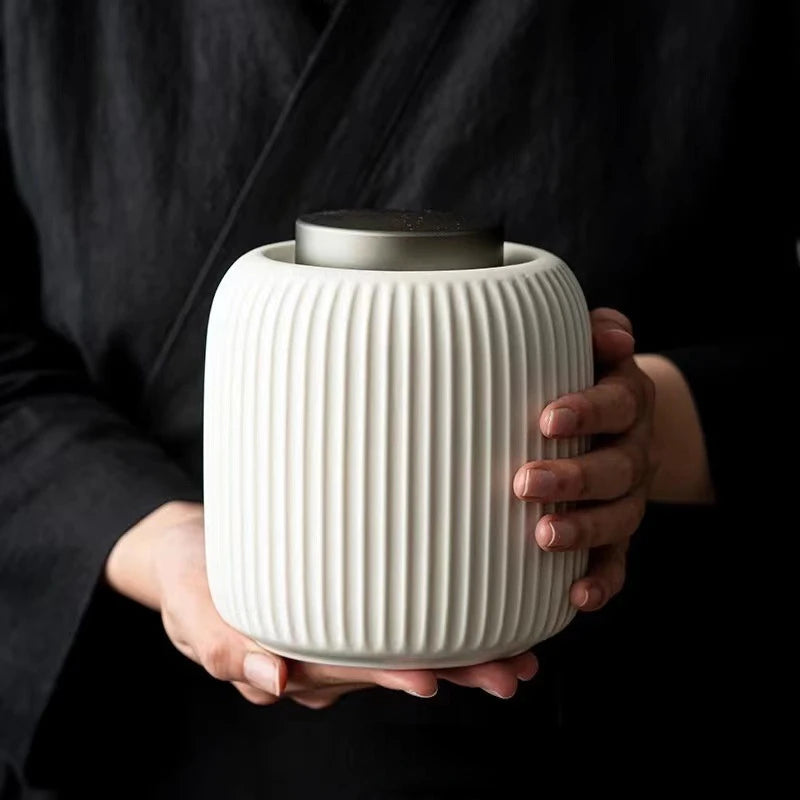 Modern Simplicity White Velvet Cremation Funeral Urn