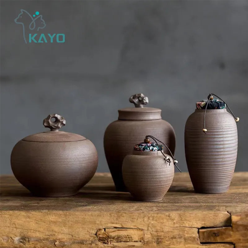 Kayo Beautiful Ceramics Matte Surface w Exquisite Relief Wooden Cloth Plug - 4 Variants