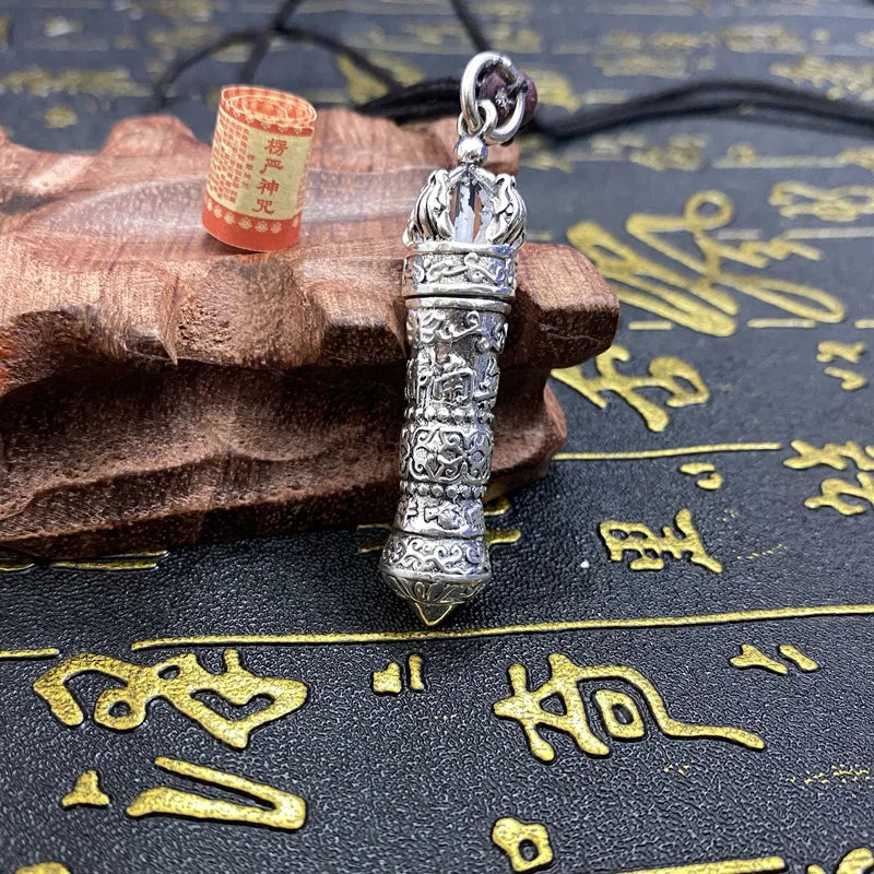 Old Antique Retro Oriental Amulet Cremation Jewelry For Ashes Keepsake Pendant Necklace - 5 Variants
