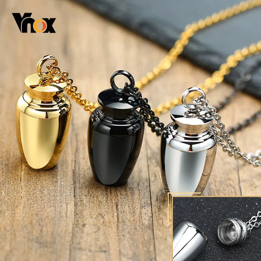 Openable Earthen Jar Cremation Jewelry For Ashes Keepsake Pendant Necklace