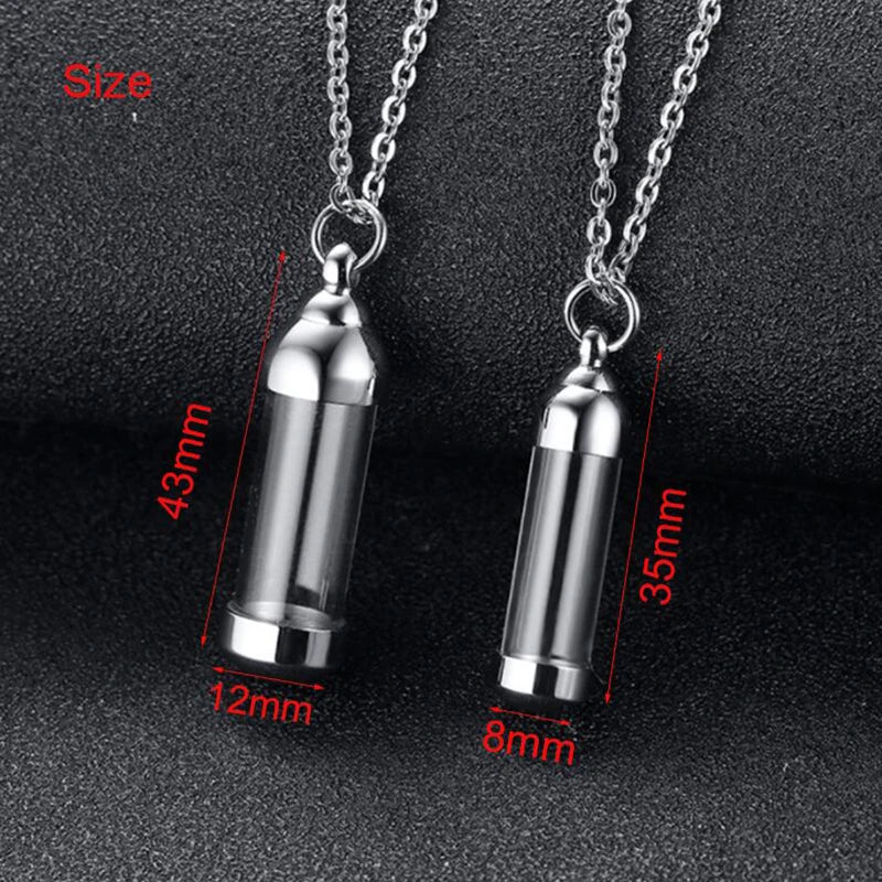 Distinctive Clear Glass Pillar Keepsake Cremation Jewelry For Ashes Pendant - 3 Variants
