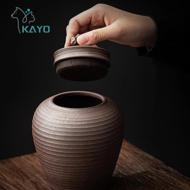 Kayo Beautiful Ceramics Matte Surface w Exquisite Relief Wooden Cloth Plug - 4 Variants