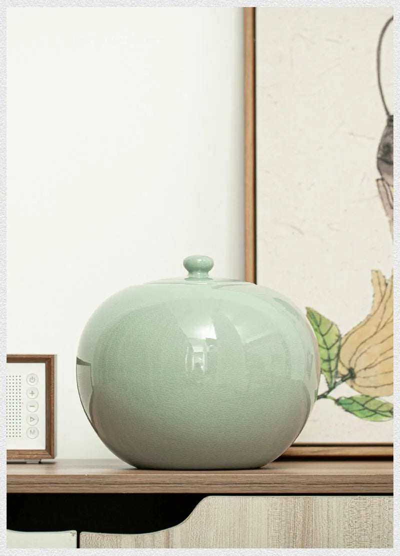 Spherical Elegance With Cracked Relief Cremation Funeral Urn - 6 Variants