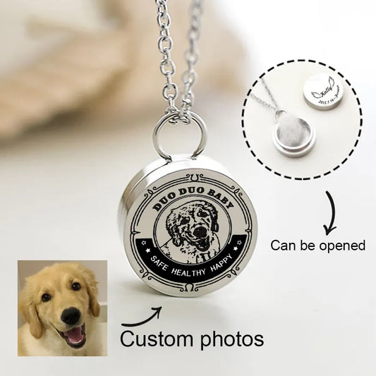 Personalized Photo Custom Cremation Jewelry For Ashes Keepsake Pendant
